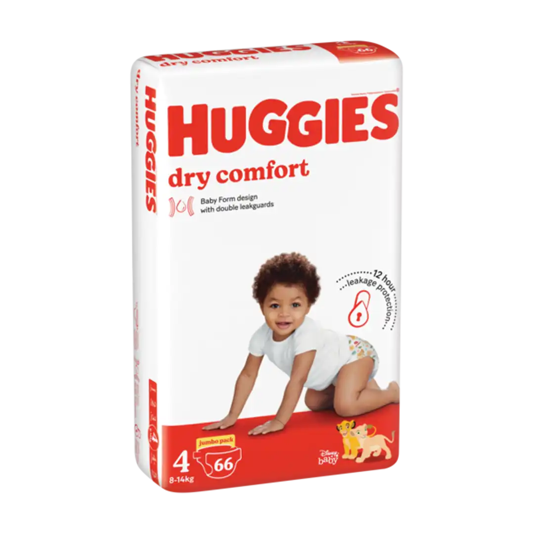 Huggies Dry Comfort Jumbo Size 4 Maxi, 66's