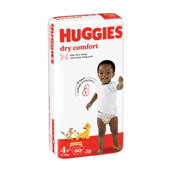 Huggies Dry Comfort Jumbo Pack Size 4+ Maxi, 60's