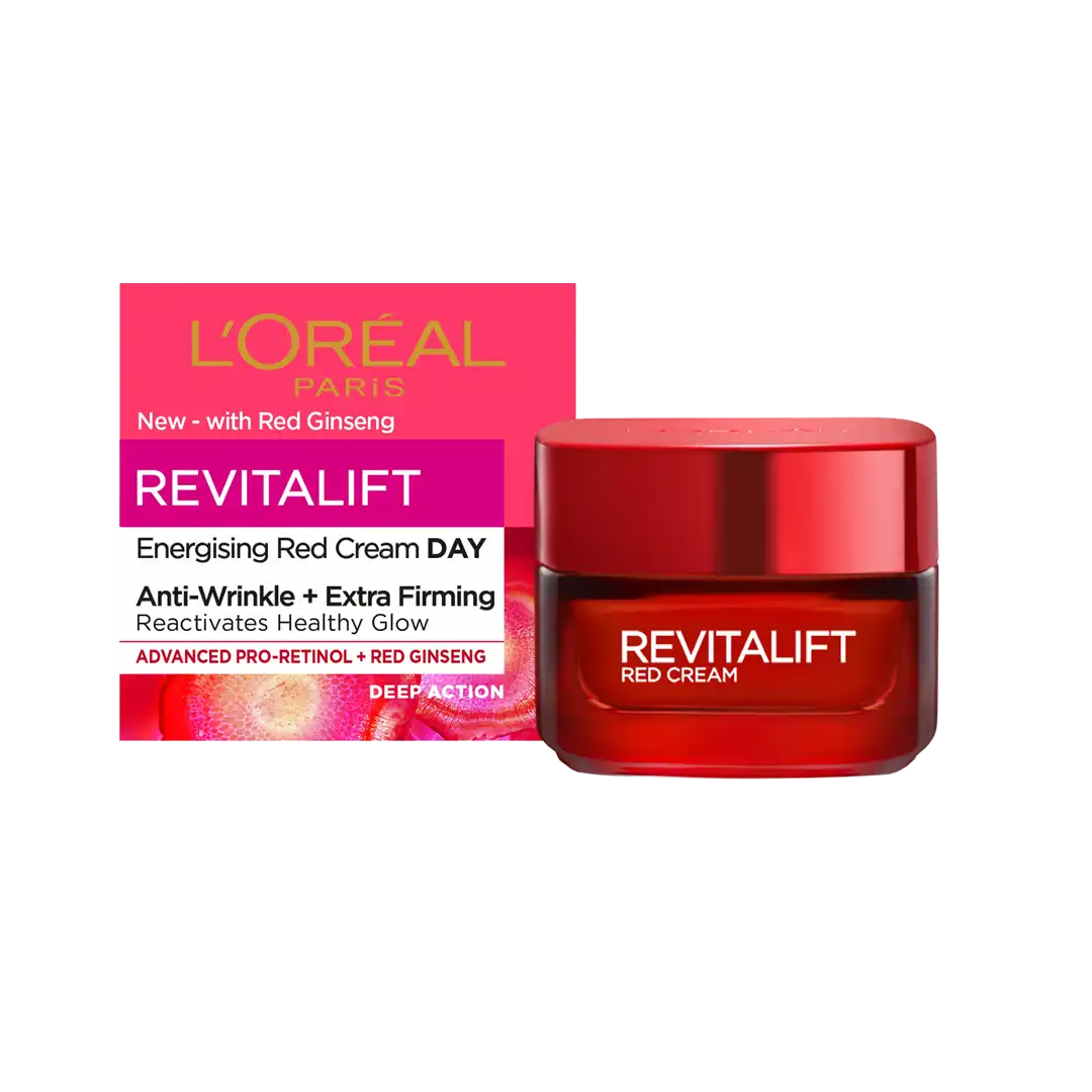 L'Oréal Paris Revitalift Day Cream Red Ginseng Glow, 50ml