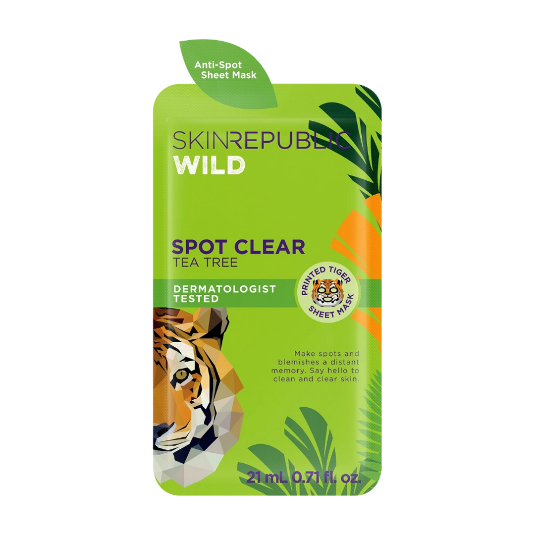Skin Republic Spot Clear Tea Tree Tiger Face Mask Sheet