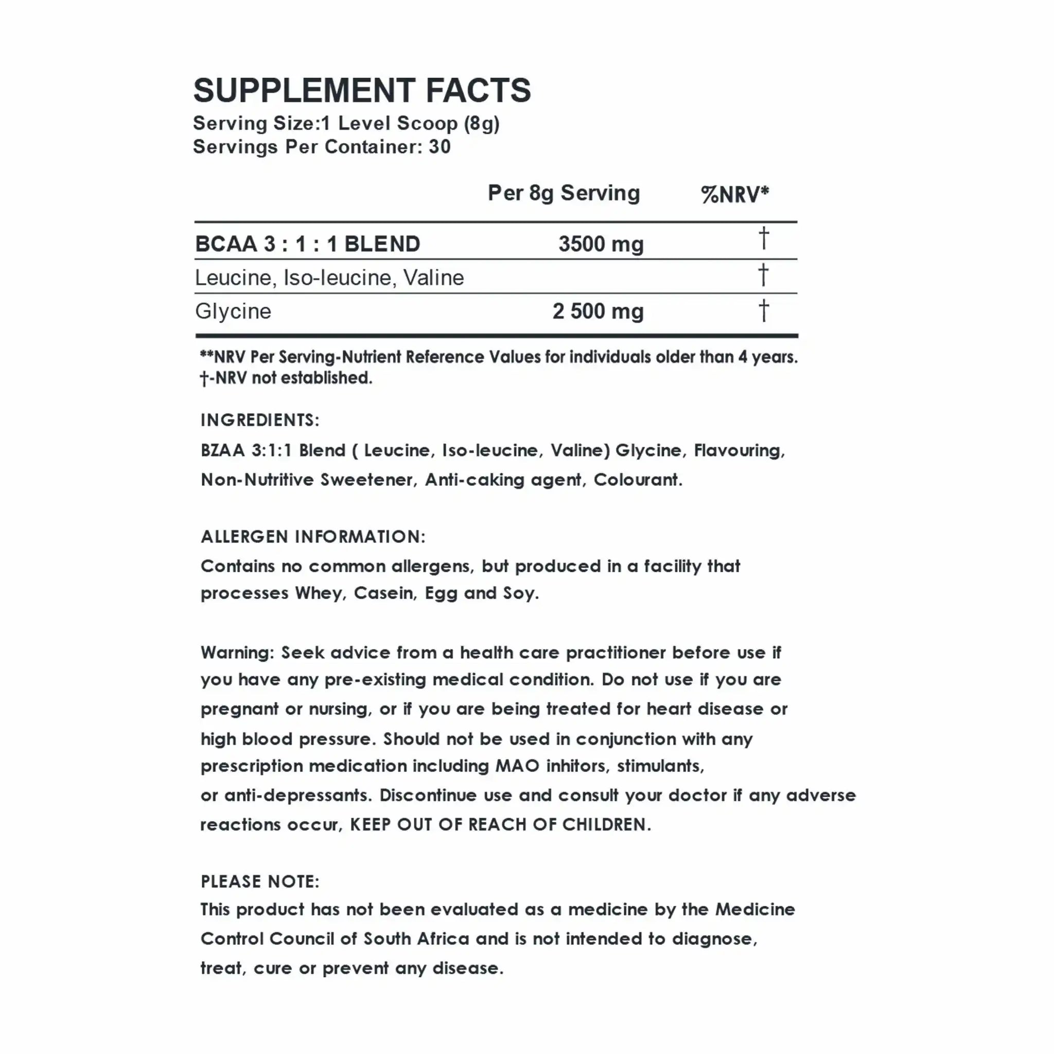 Fortis Nutrition BCAA 3:1:1, 240g
