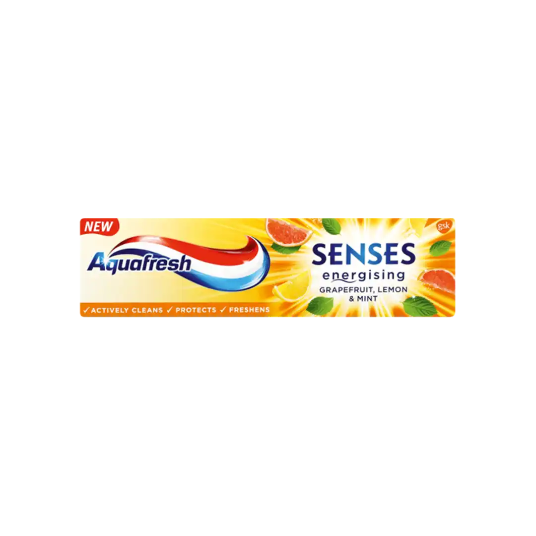 Aquafresh Senses Energising Grapefruit, Lemon & Mint Toothpaste, 75ml