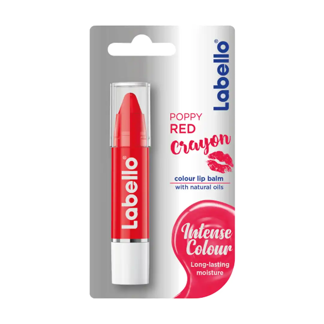Labello Crayons Lip Balm 3g, Poppy Red