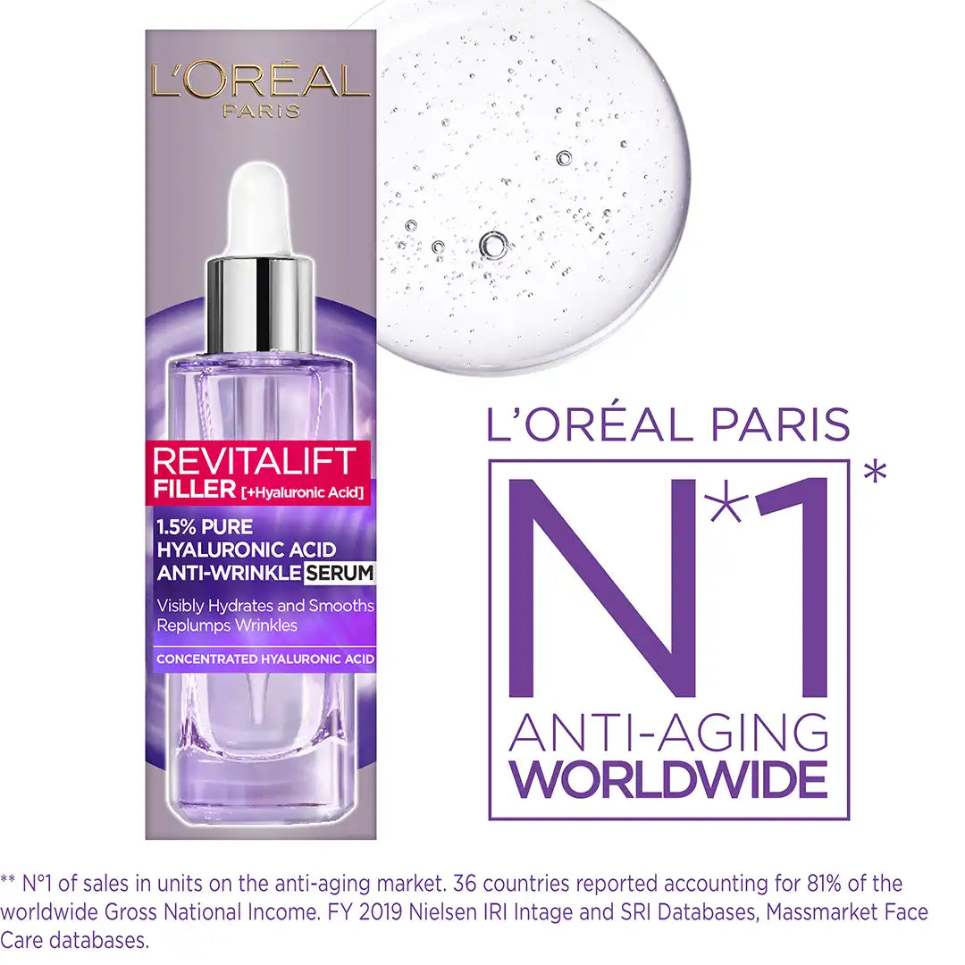L'Oréal Revitalift Filler Hyaluronic Acid Anti-Wrinkle Serum, 30ml