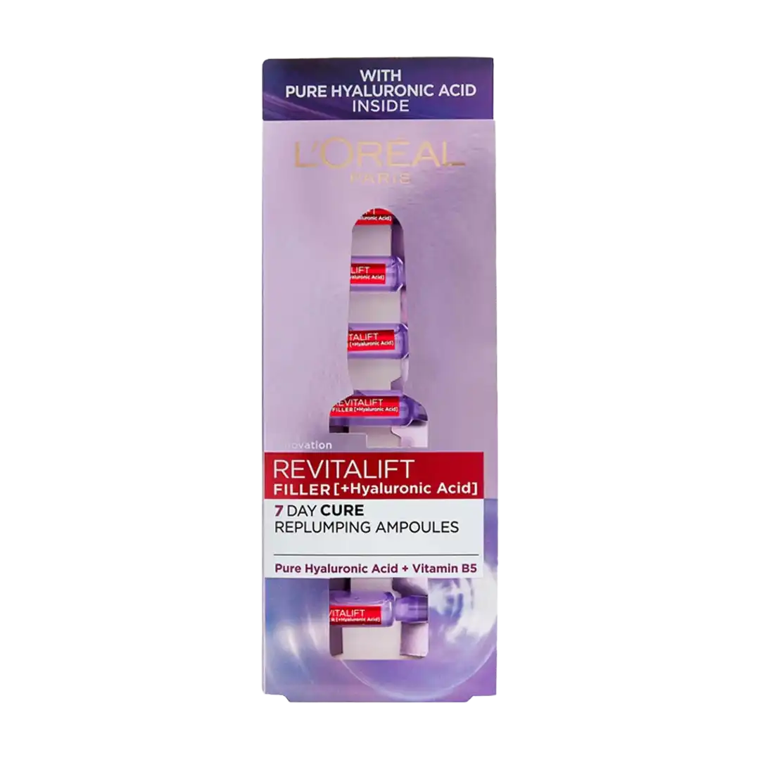 L'Oréal Revitalift Filler Repluming Hyaluronic Acid Ampoules, 7 x 1.3ml