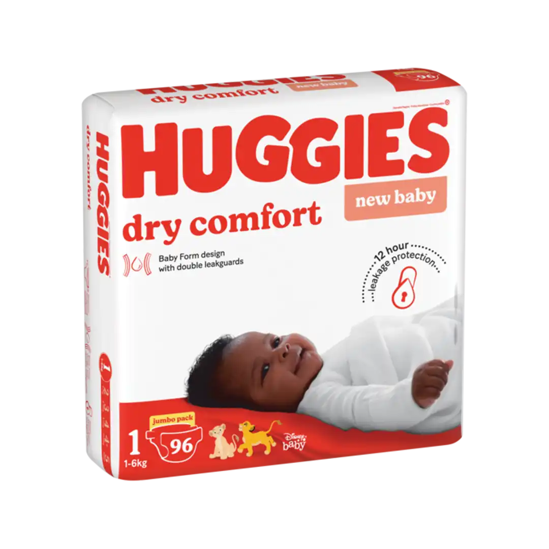 Huggies Dry Comfort S1 Jumbo Pack, 96's