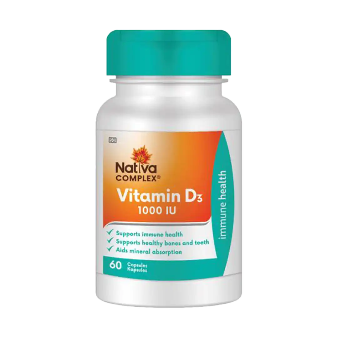 Nativa Complex Vitamin D3 1000Iu Capsules, 60's