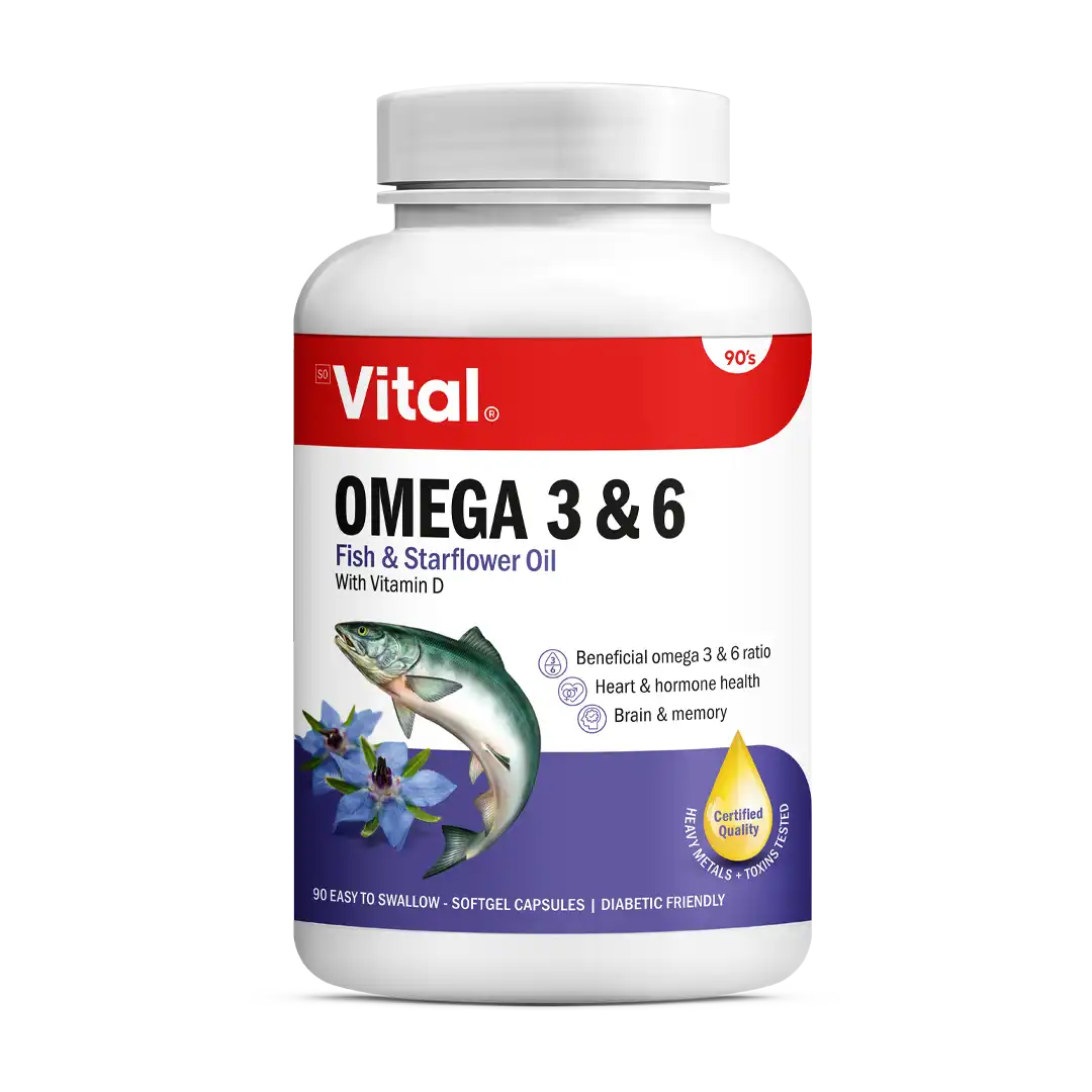 Vital Omega 3 & 6 Capsules, 90's
