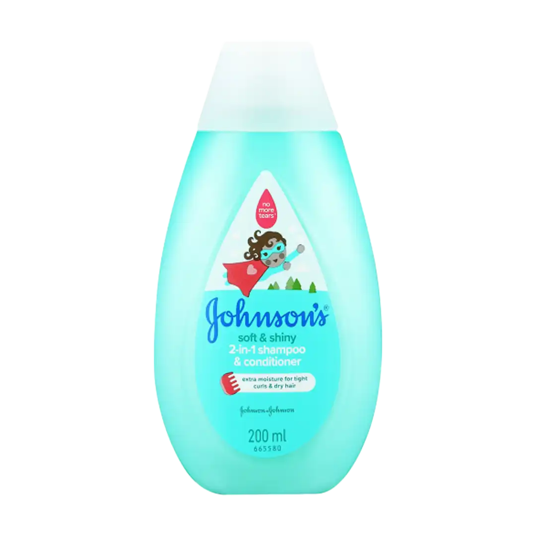 Johnson's Baby Soft and Shiny 2-in-1 Shampoo and Conditioner, 200ml