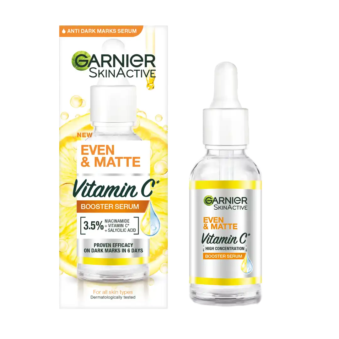 Garnier Even & Matte Vitamin C Booster Serum, 30ml