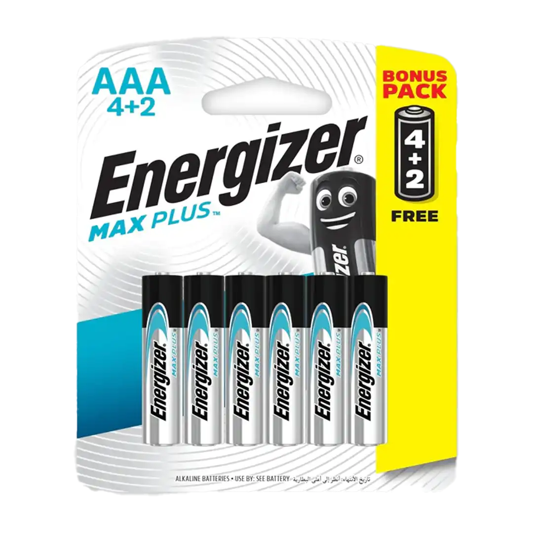 Energizer AAA MAXPLUS Alkaline Batteries, 4's+2's