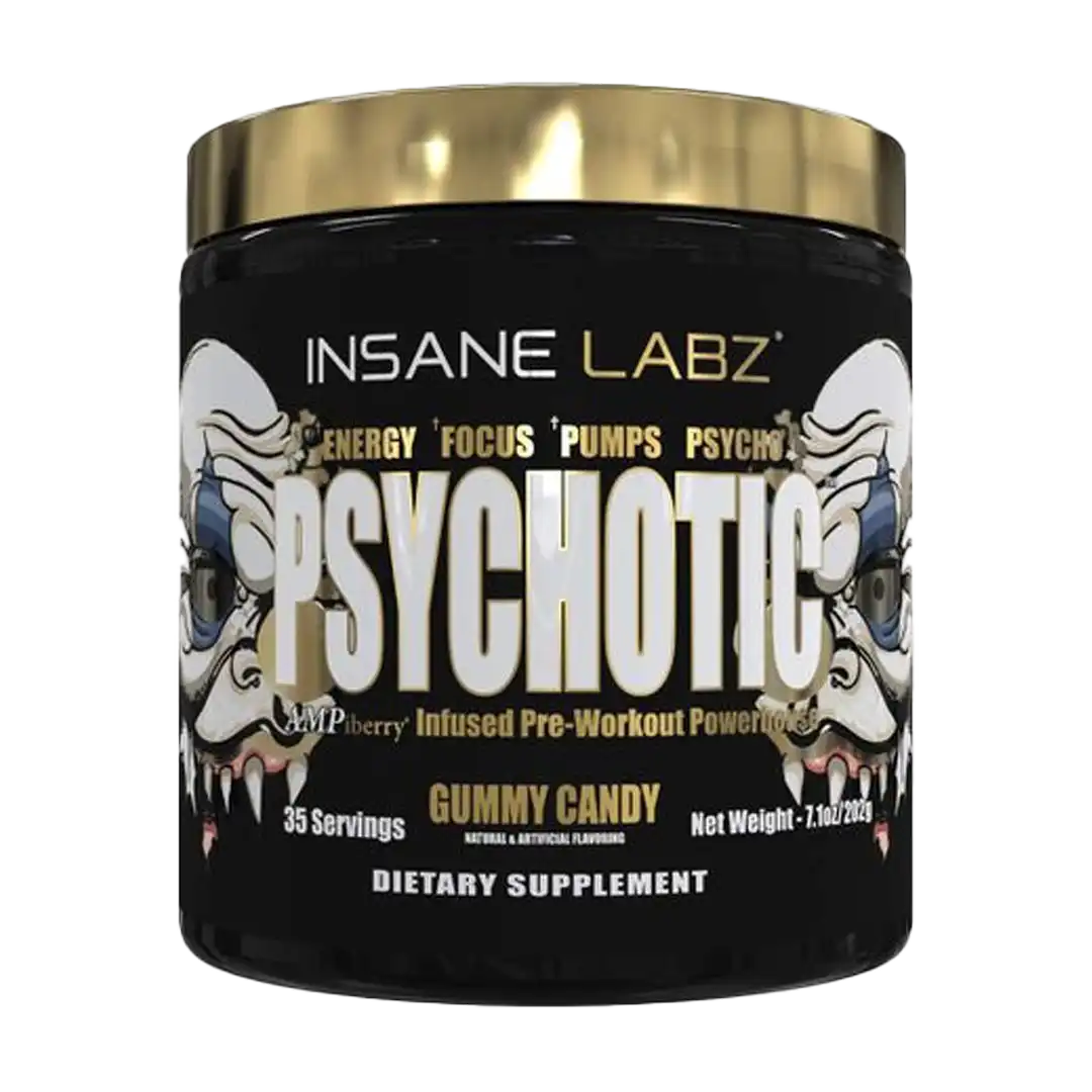 Insane Labz Psychotic Gold Pre-Workout Powder 202g, Assorted