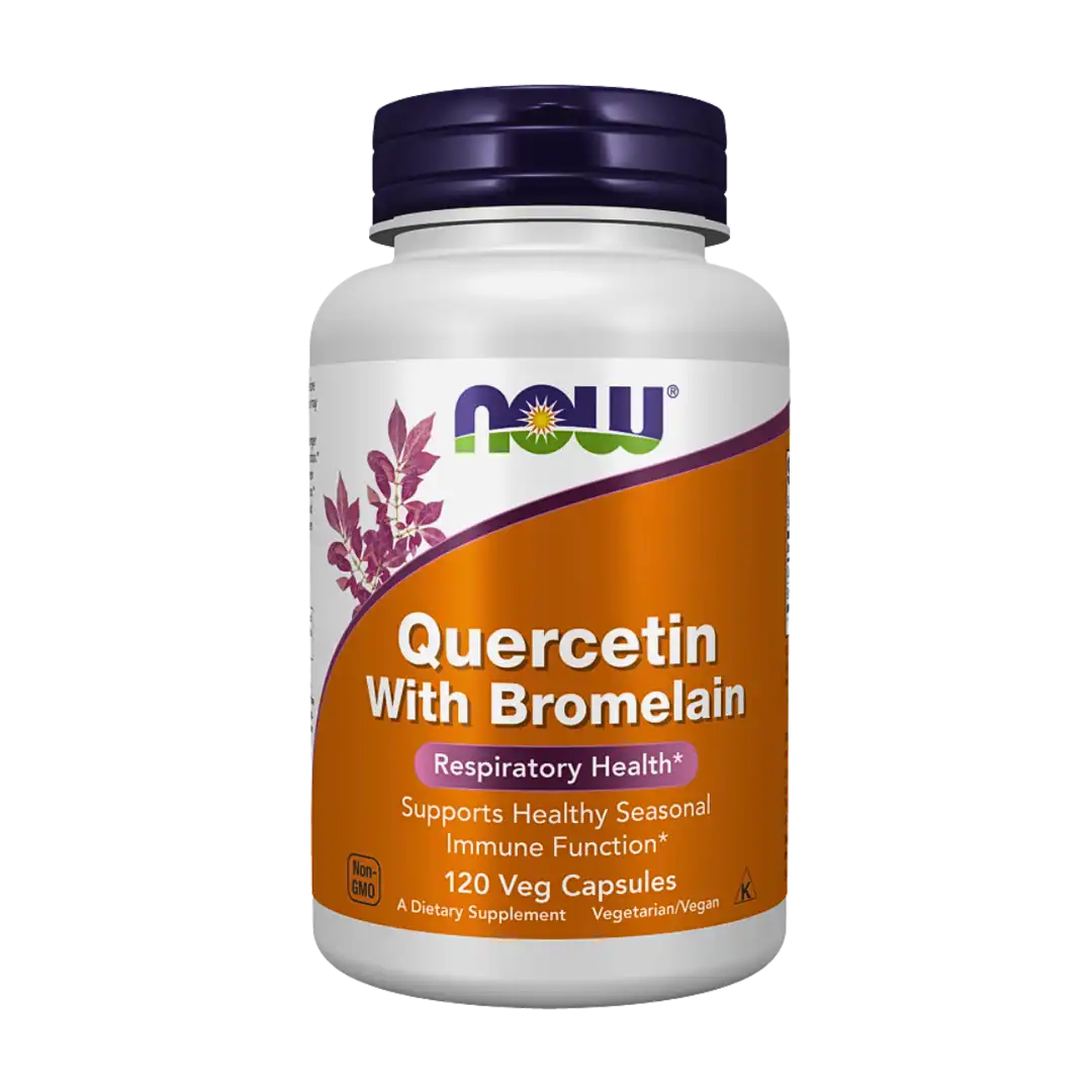 NOW Foods Quercetin with Bromelain Veg Capsules, 120's