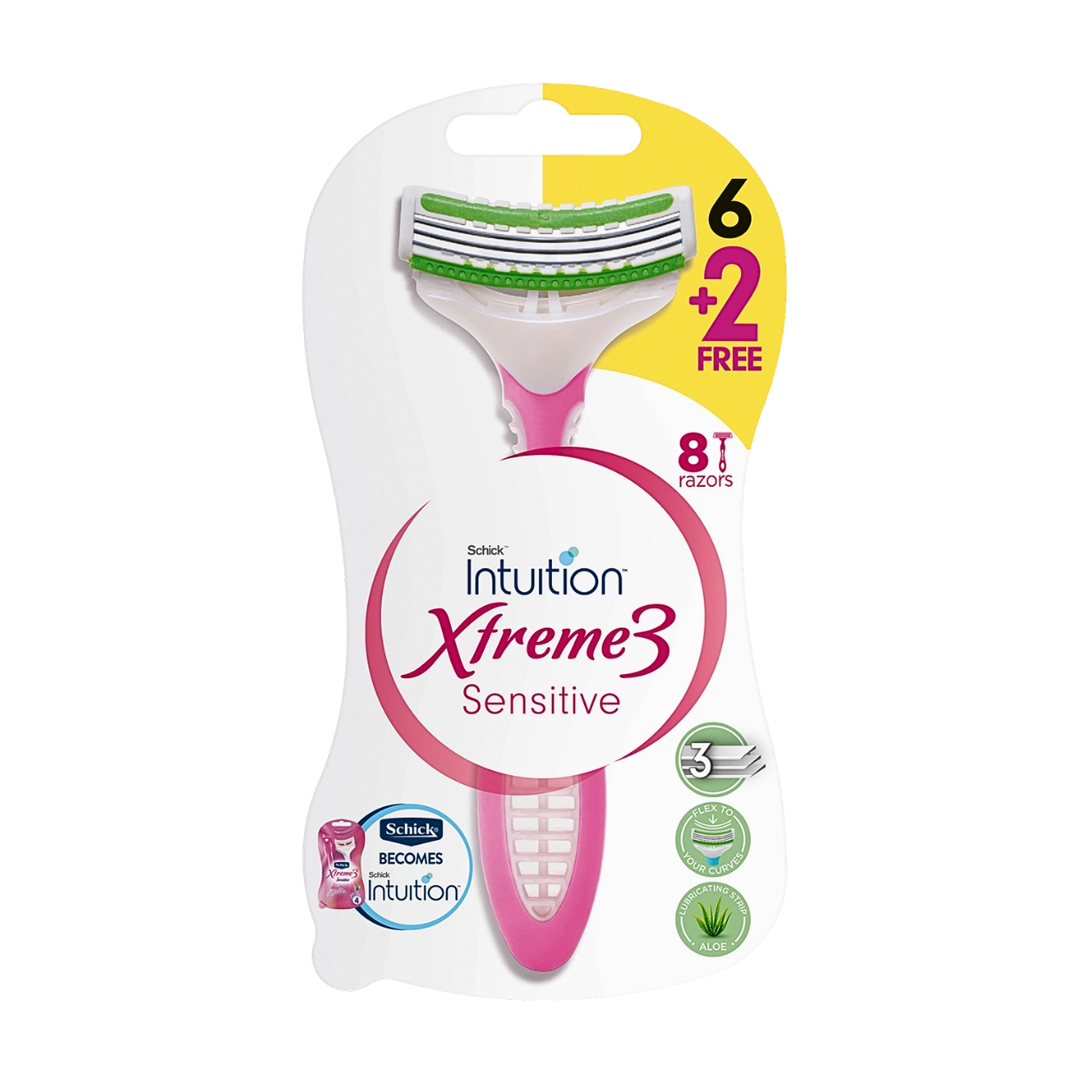Schick Intuition Xtreme 3 Sensitive for Women, 6 + 2