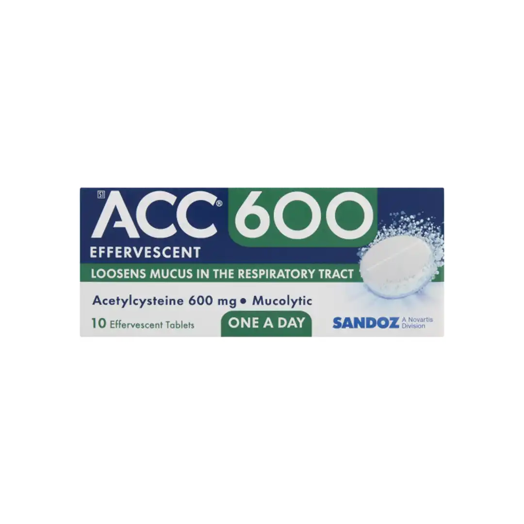 ACC 600mg Effervescent Tablets, 10's