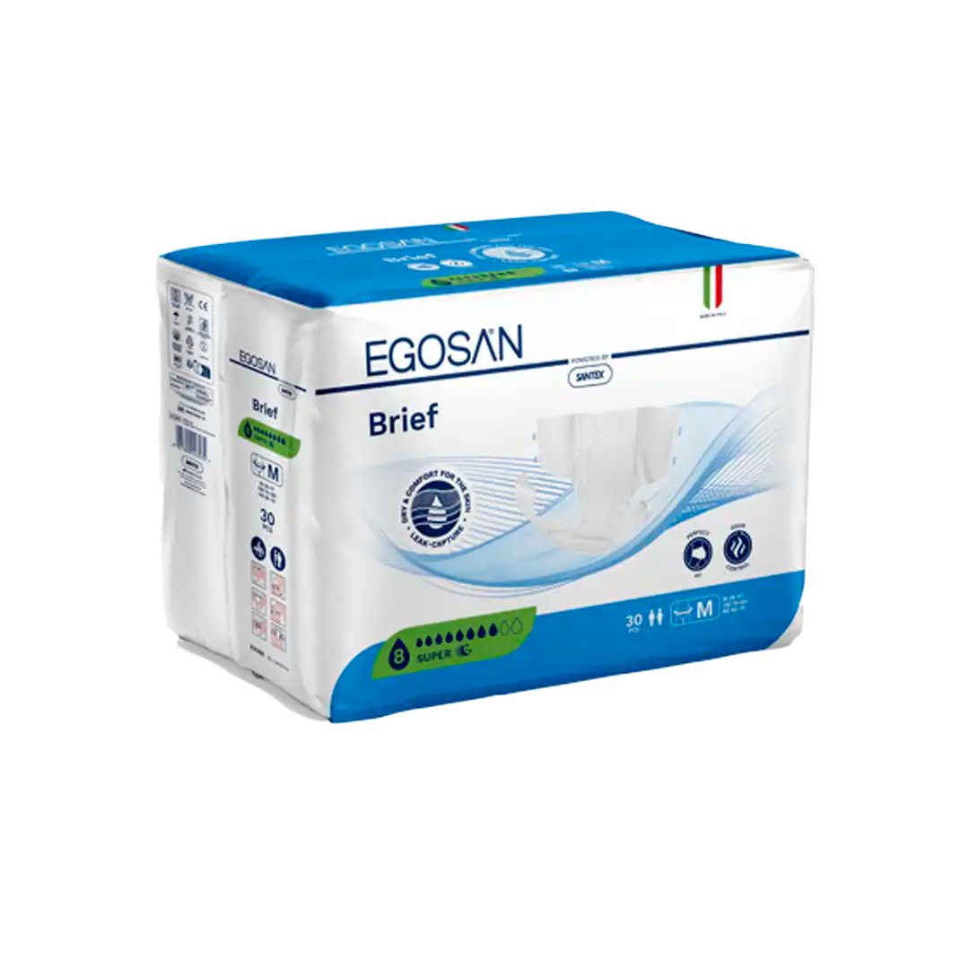 EGOSAN Super Adult Diaper All-in-one Brief, 30's Assorted