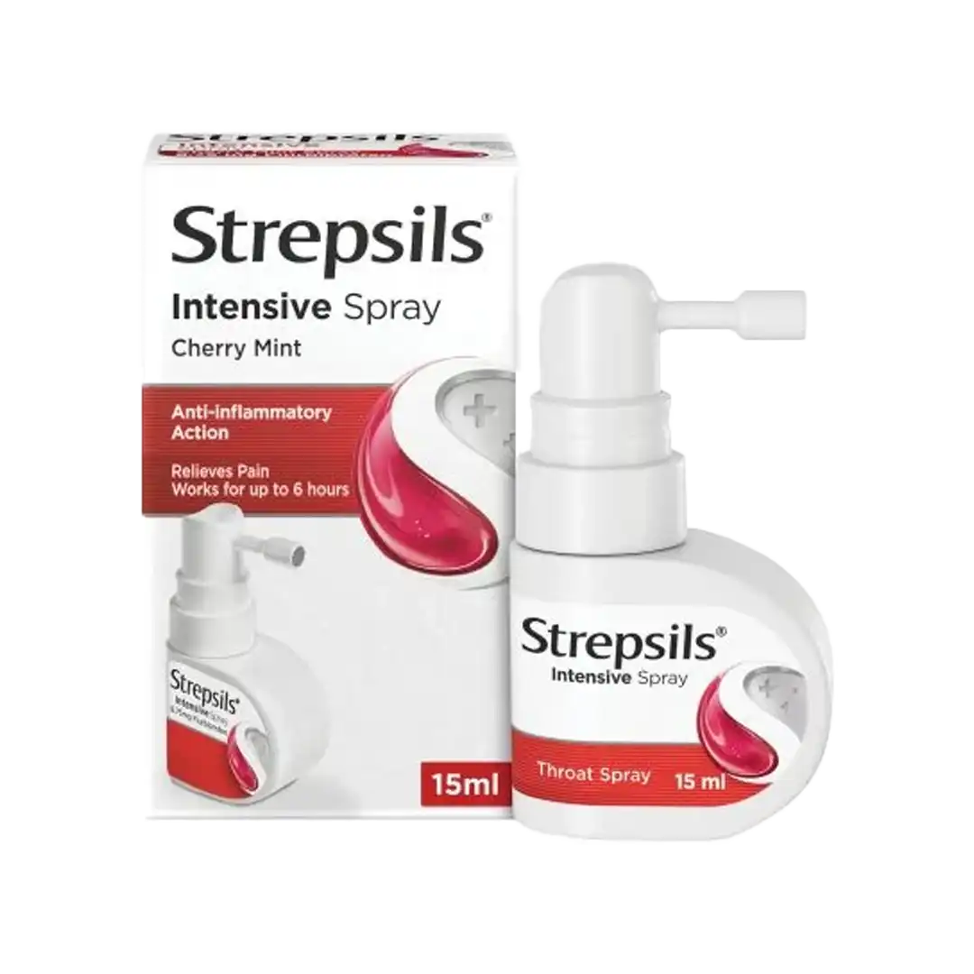 Strepsils Intensive Cherry & Mint Flavour Spray, 15ml