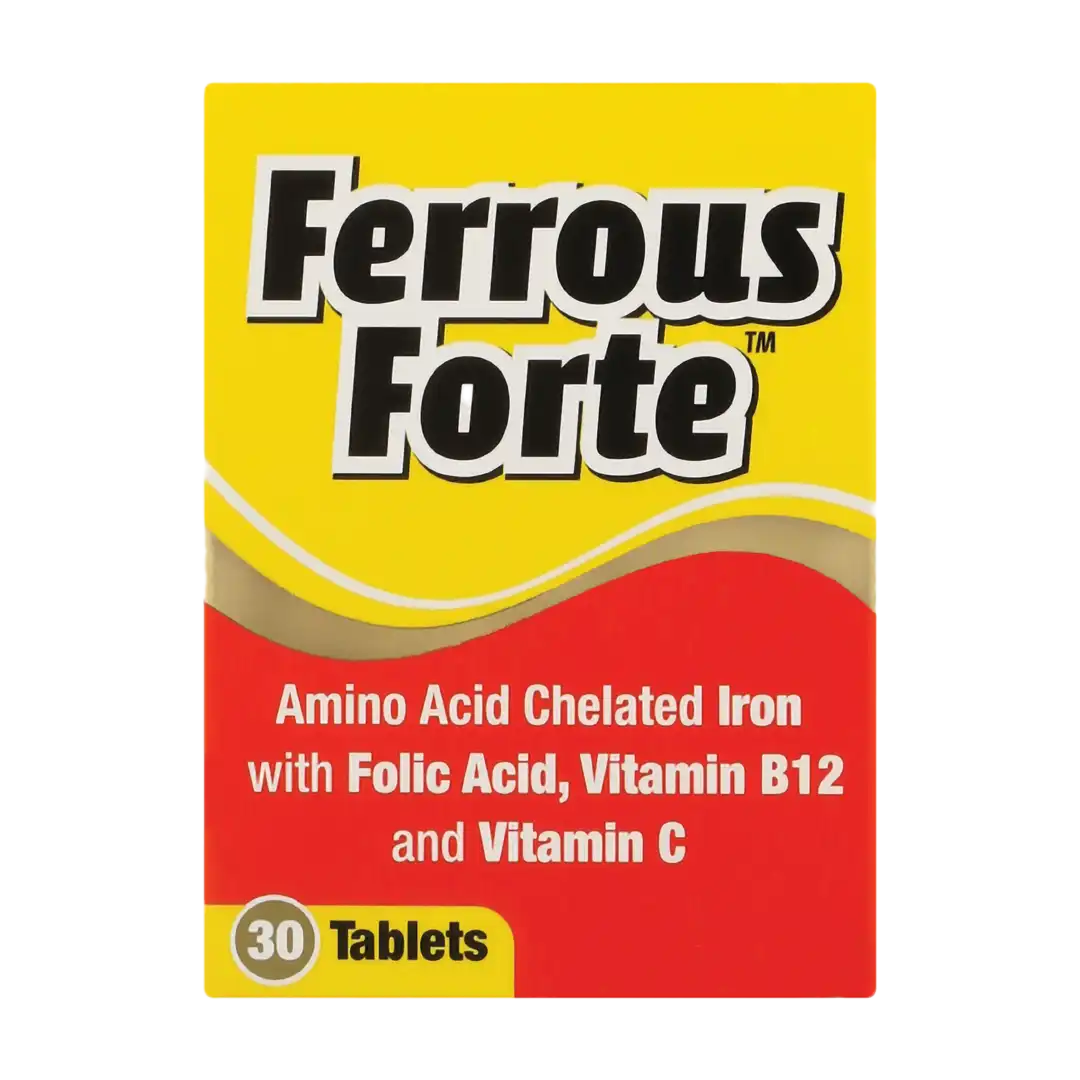Ferrous Forte Complete Iron Supplement Tabs, 30's