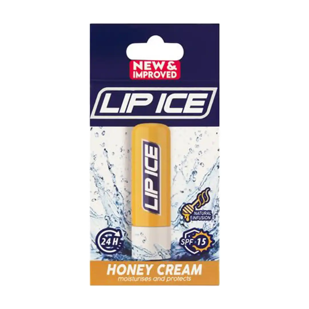 Lip Ice Lip Balm Tint, Honey Cream with Vit. E and Shea Butter