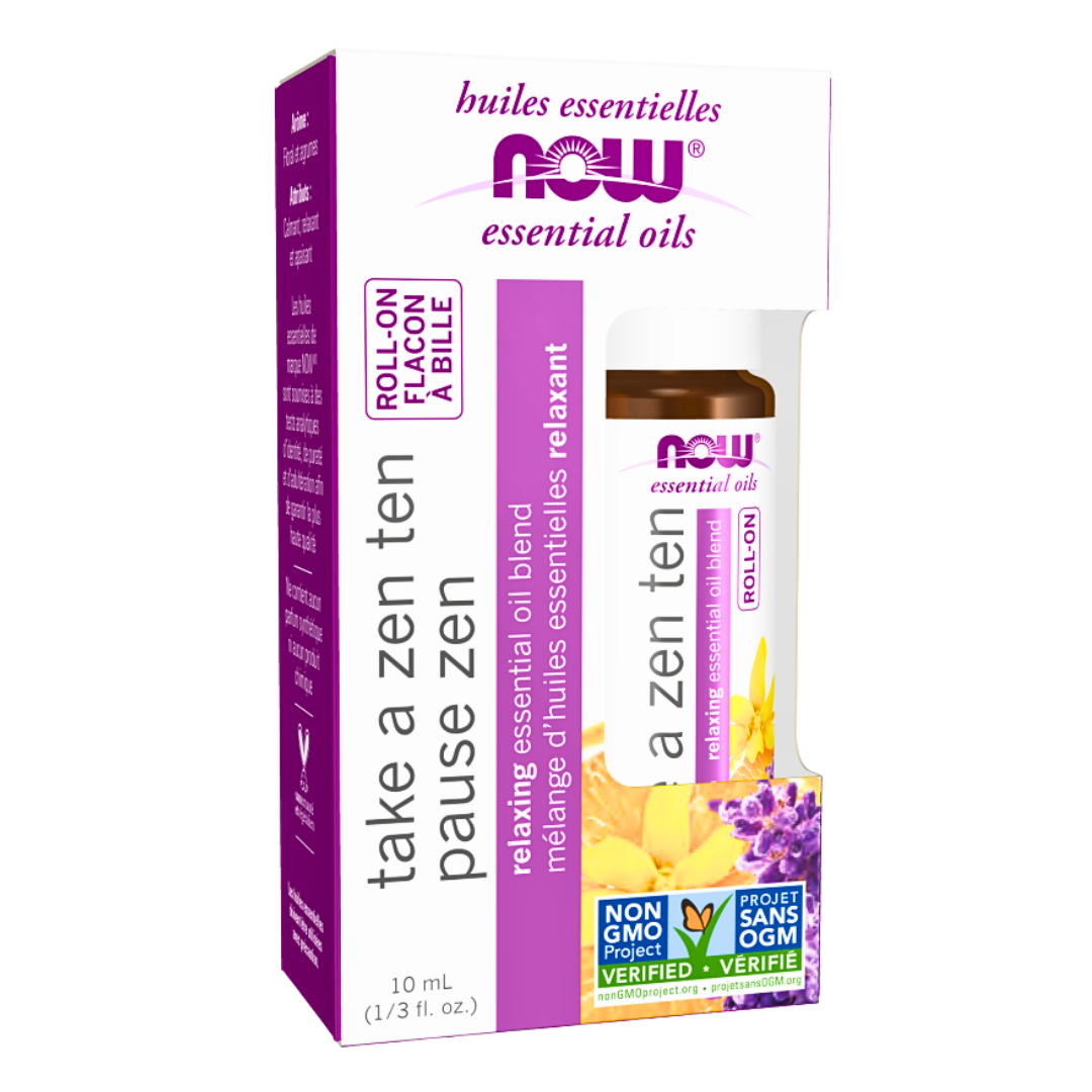 NOW Foods Take A Zen Ten Essential Oil Blend Roll-On, 10ml