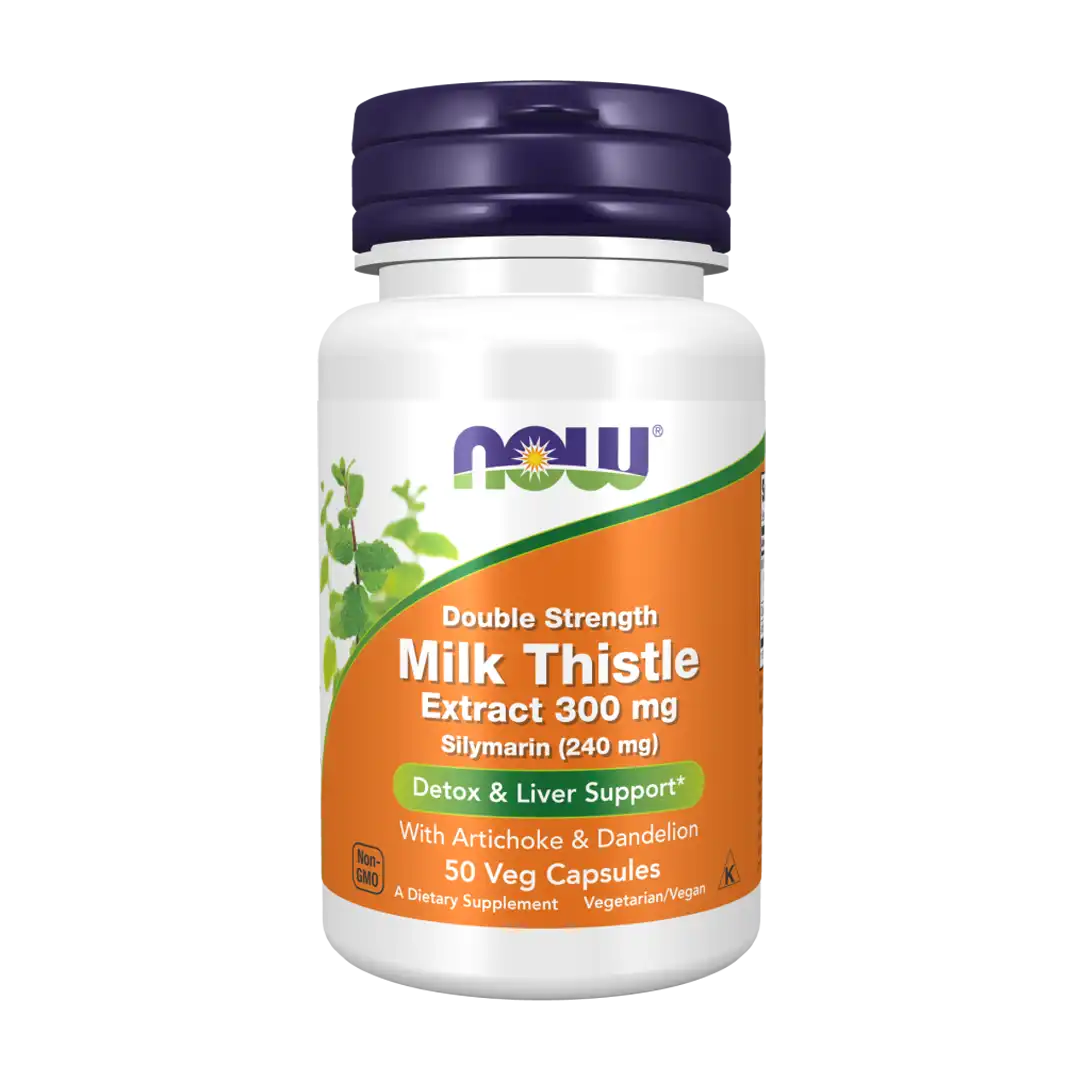 Now Foods Milk Thistle Extract, Double Strength 300mg Veg Capsules, 50's