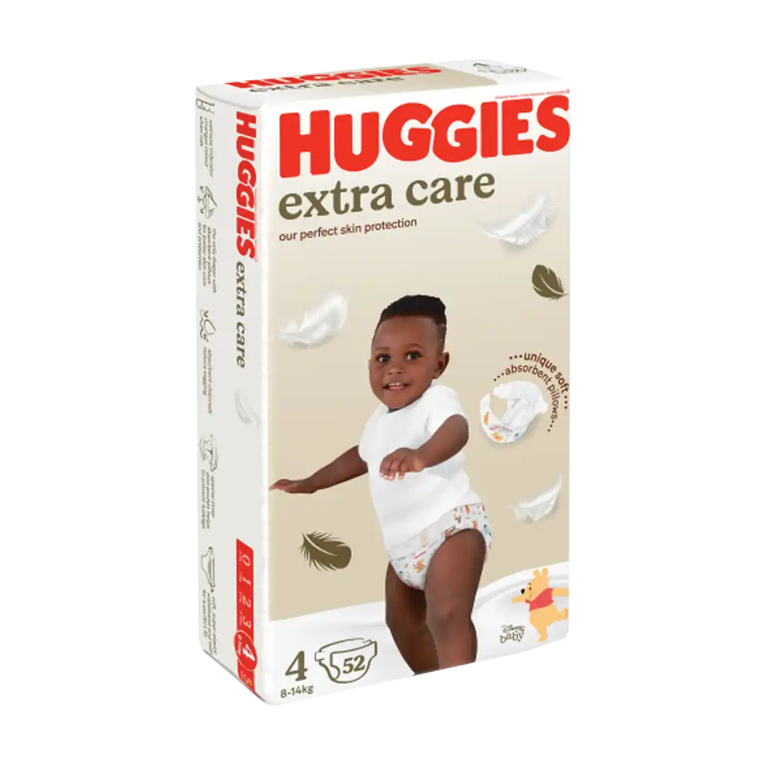 Huggies Extra Care Nappies Size 4, 52's