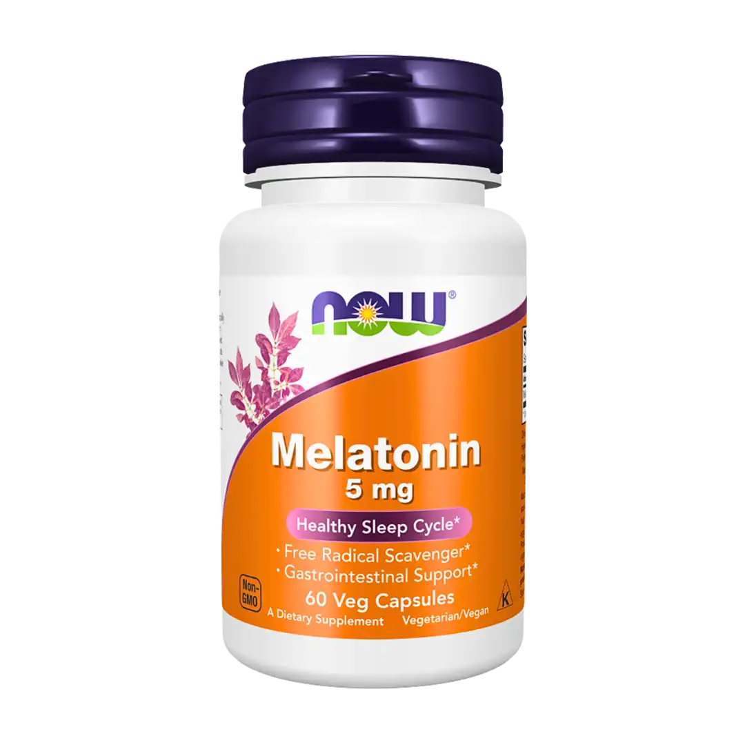 NOW Foods Melatonin 5mg Vegi Capsules, 60's