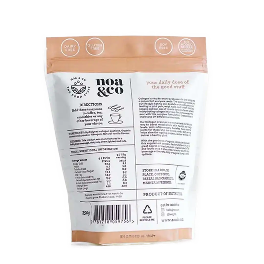 Noa & Co Vanilla Collagen Creamer, 350g