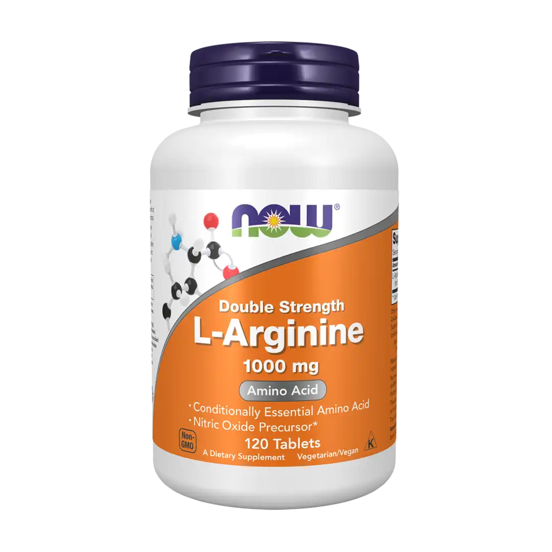 NOW Foods L-Arginine Double Strength 1000mg Tablets, 120's