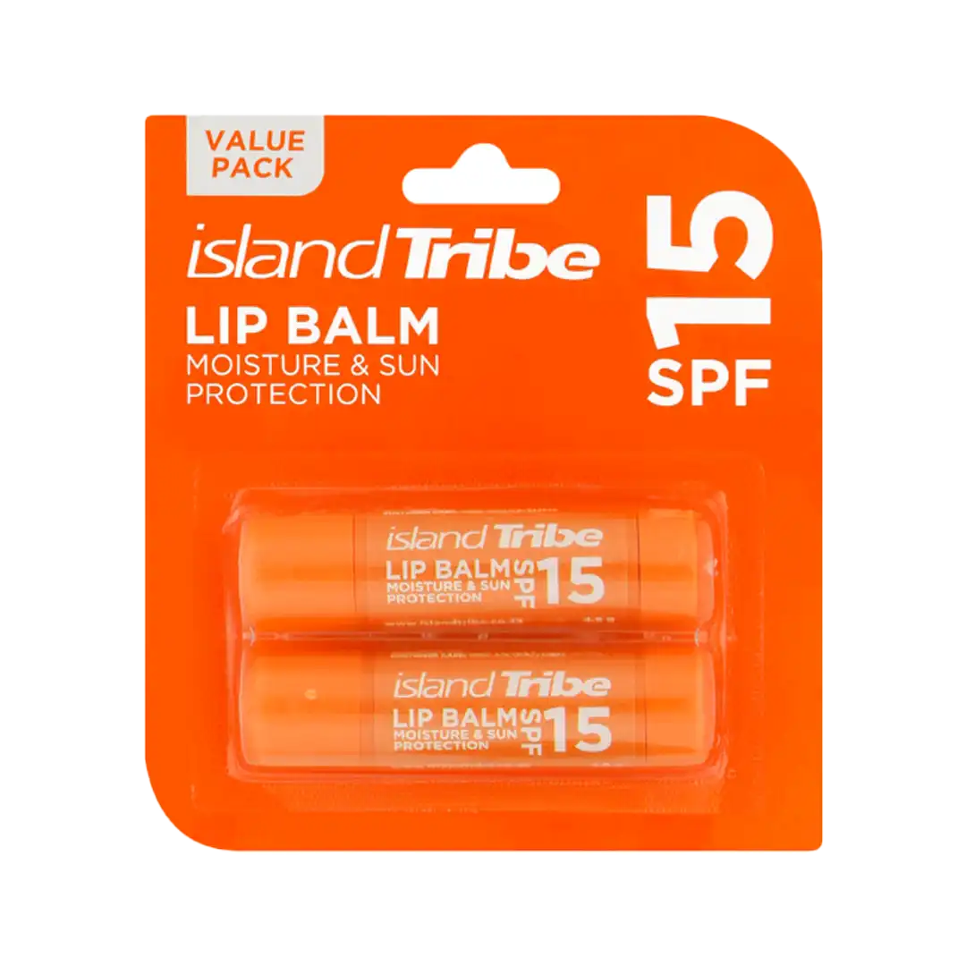 Island Tribe Sun Protect Lip Balm SPF15, 2 x 4.8g