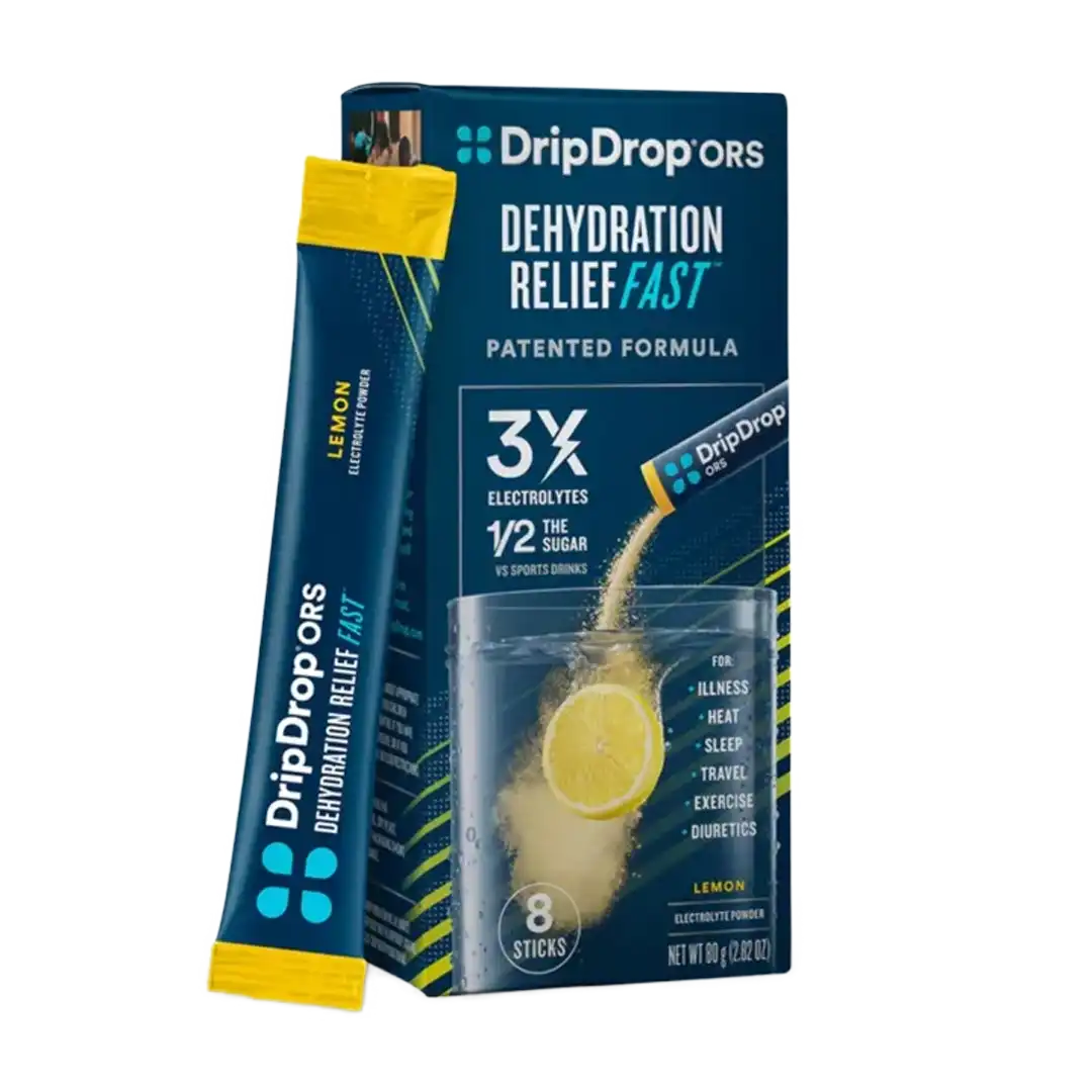 DripDrop ORS Dehydration Relief Lemon, 8 Sticks