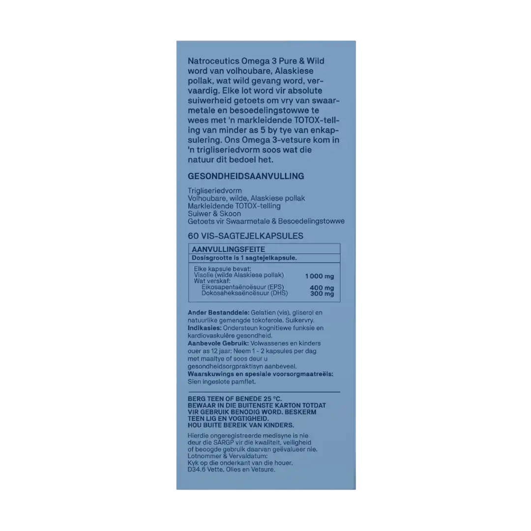Natroceutics Omega 3 Pure & Wild Capsules, 60's