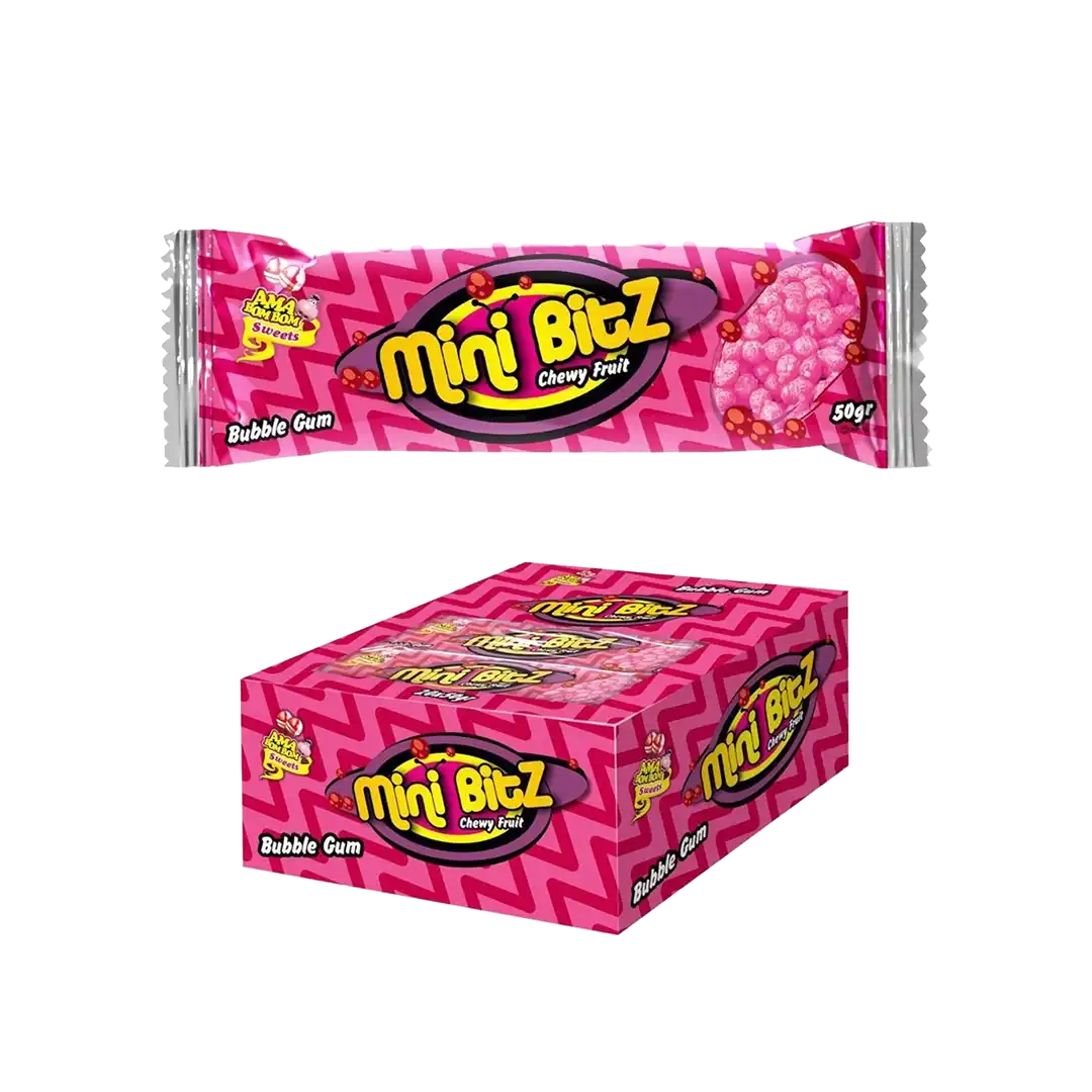 Bitz Mini Bitz Bubble Gum, 50g