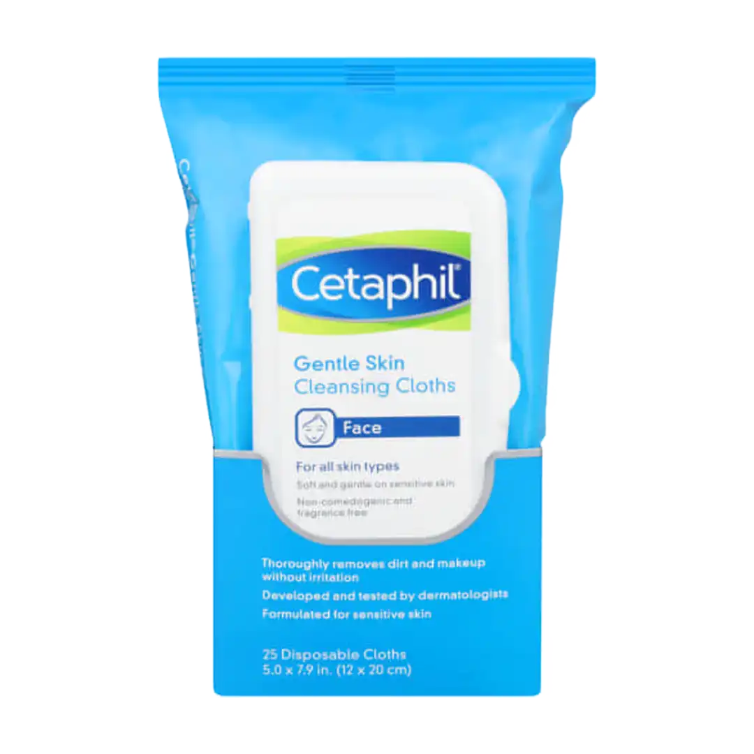 Cetaphil Gentle Clean Wipes, 25's
