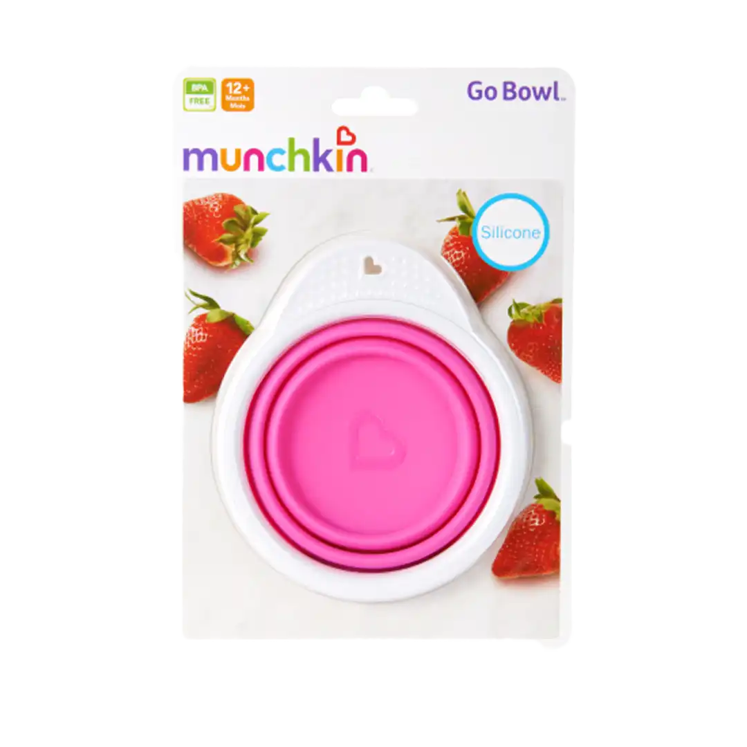 Munchkin Go Collapsible Bowl With Lid 12m+, Colour Varies