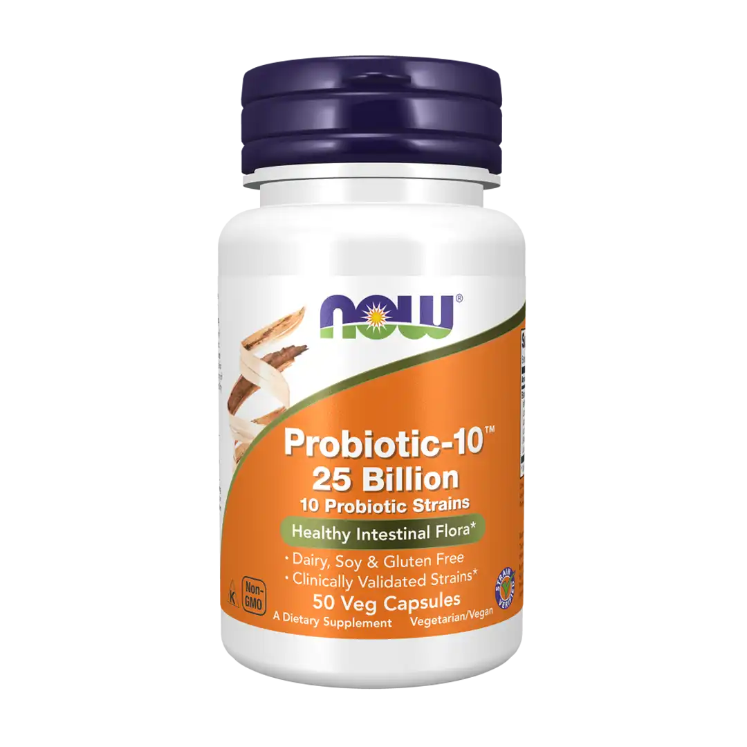 NOW Foods Probiotic-10™ 25 Billion Veg Capsules, 50's