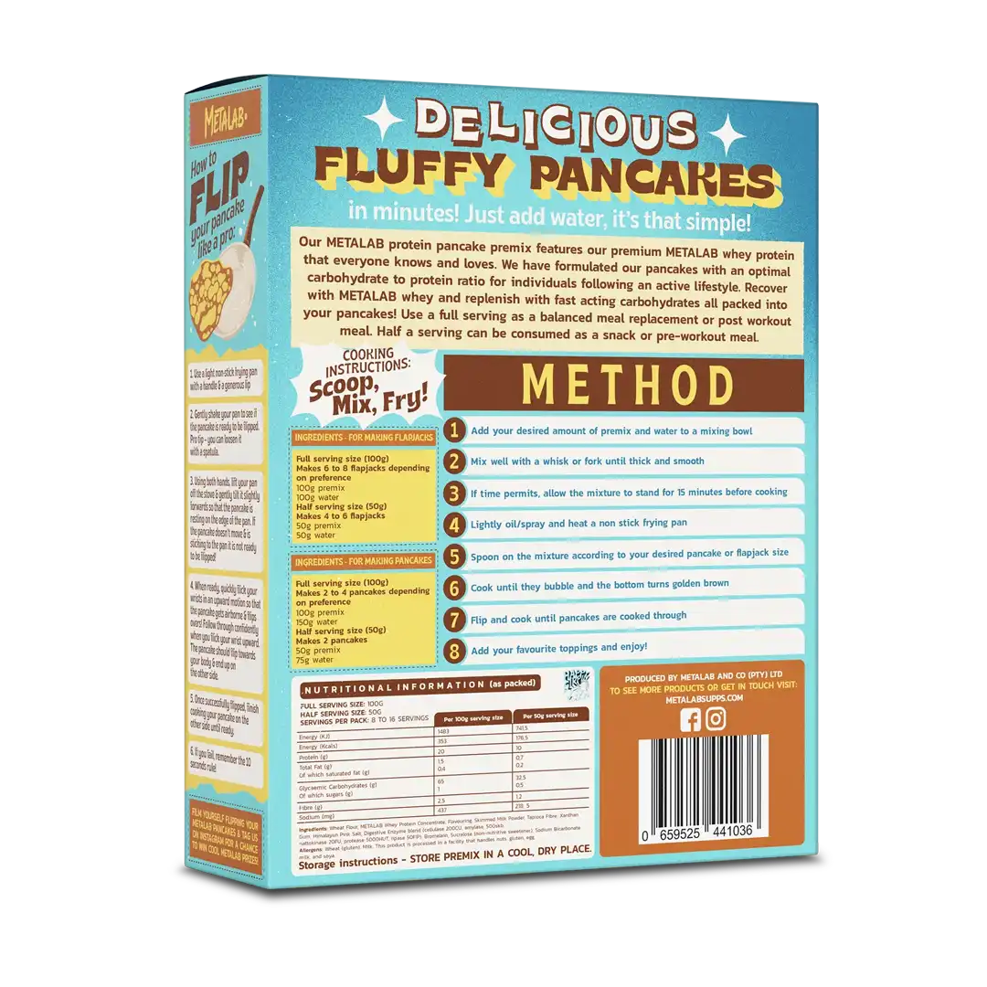 Metalab High Protein Pancake Mix, 16 Servings