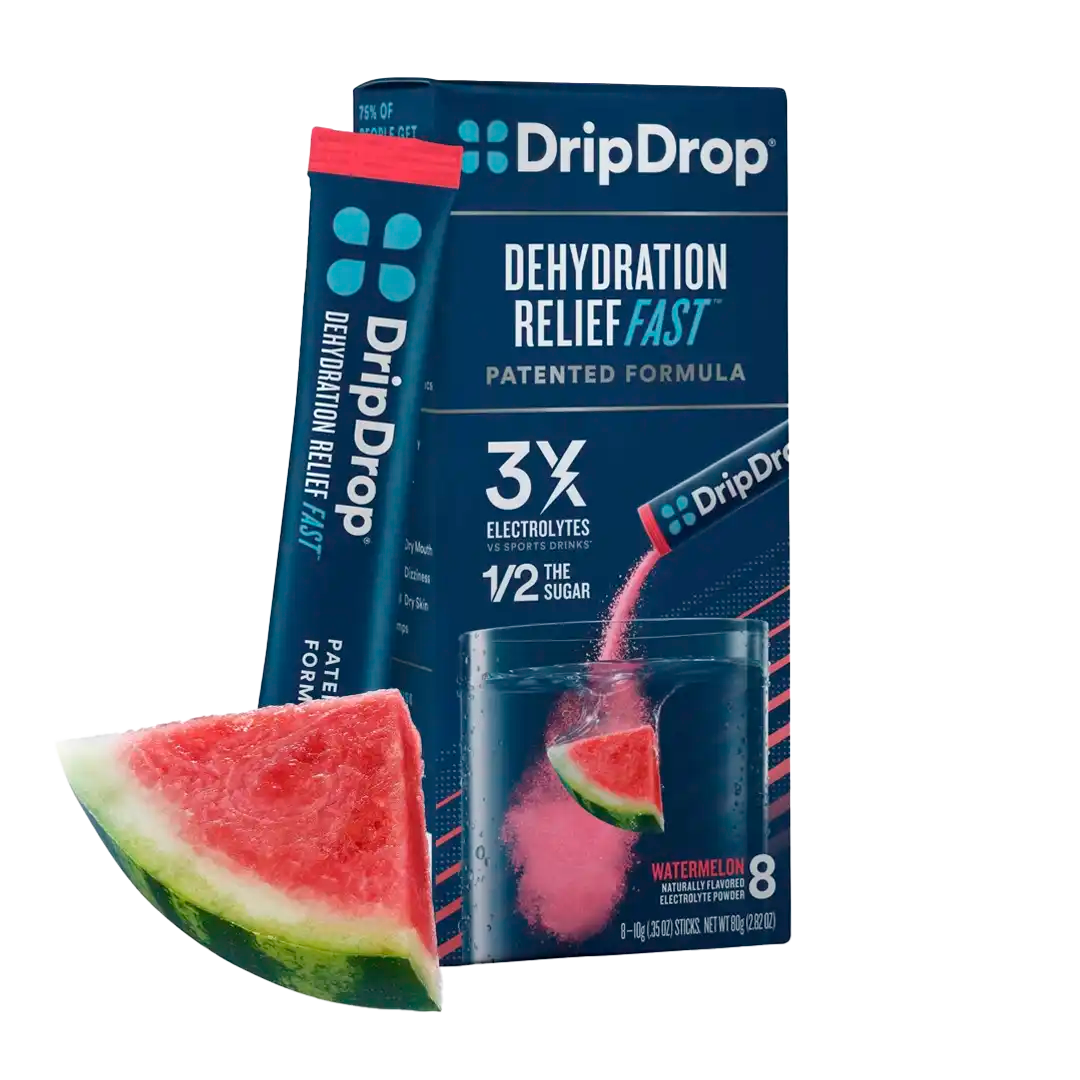 DripDrop ORS Dehydration Relief Watermelon, 8 Sticks