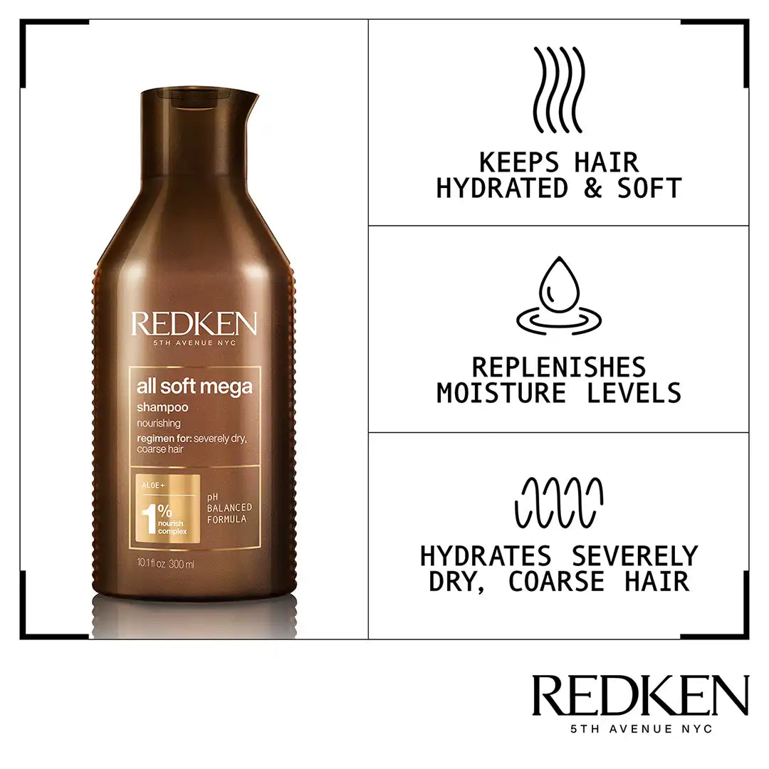 Redken All Soft Mega Curls Shampoo, 300ml