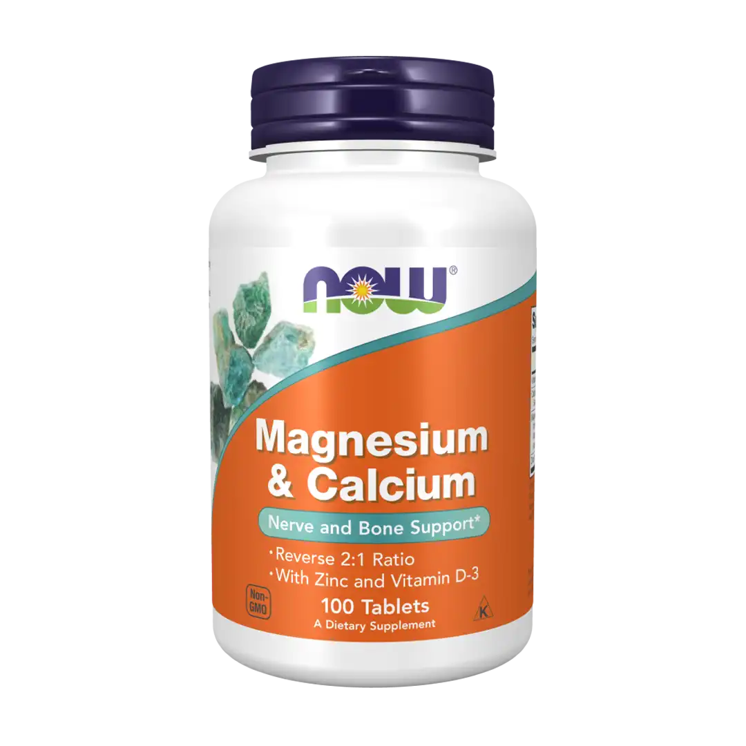 NOW Foods Magnesium & Calcium Tablets, 100's