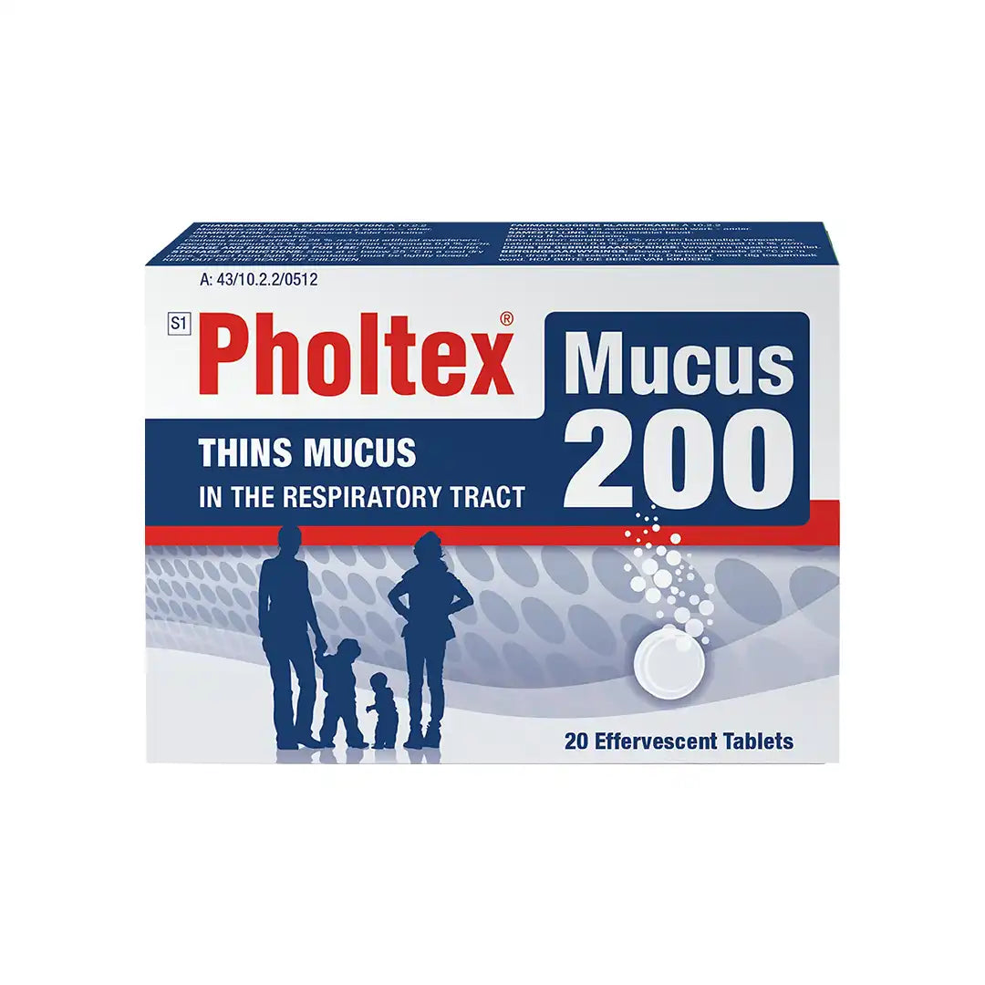 Pholtex Mucus 200mg Effervescent Tablets, 20's