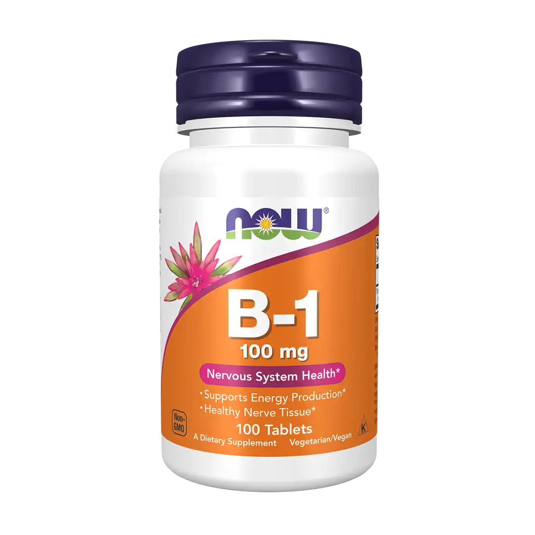 NOW Foods Vitamin B-1 100mg Tablets, 100's