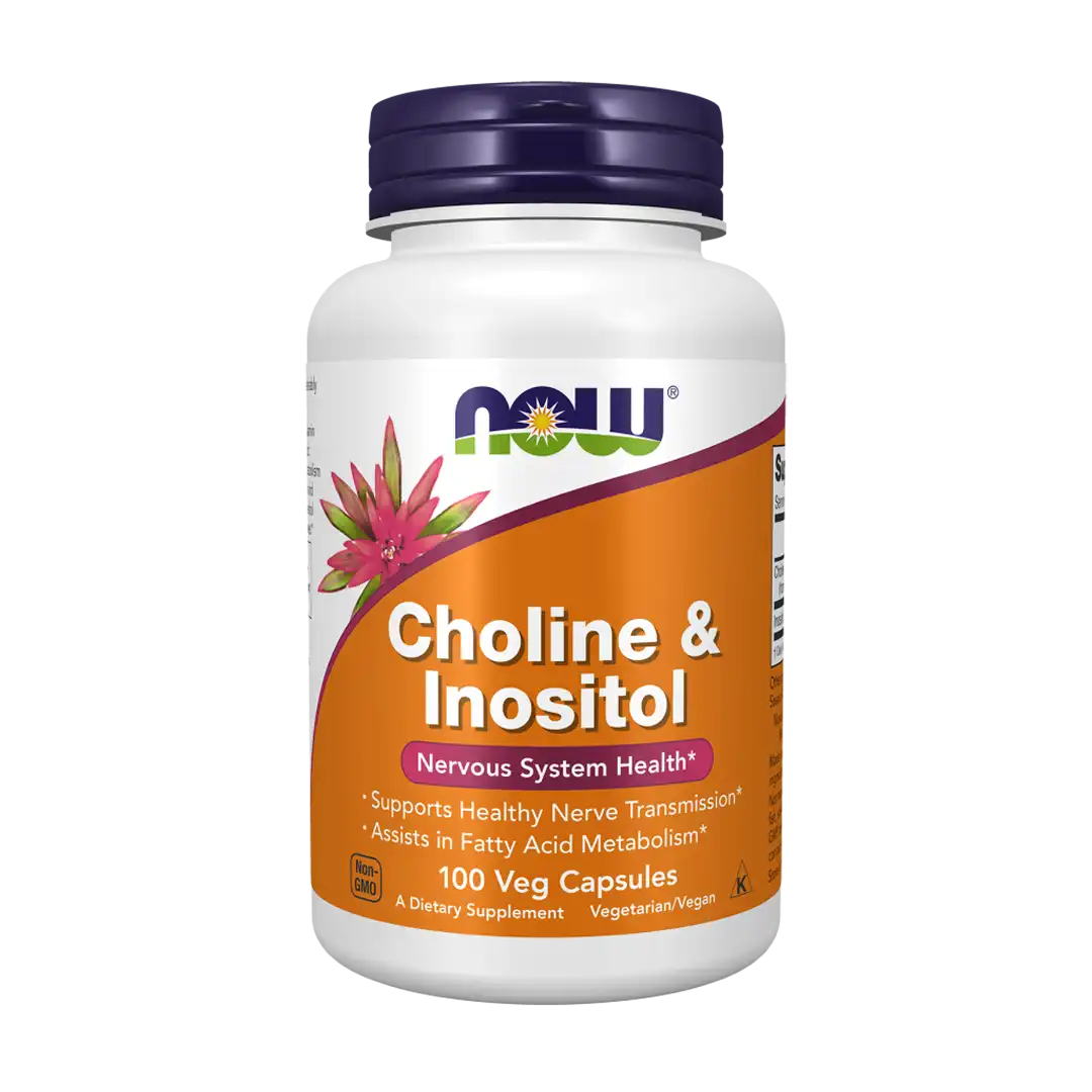 NOW Foods Choline & Inositol Veg Capsules, 100's