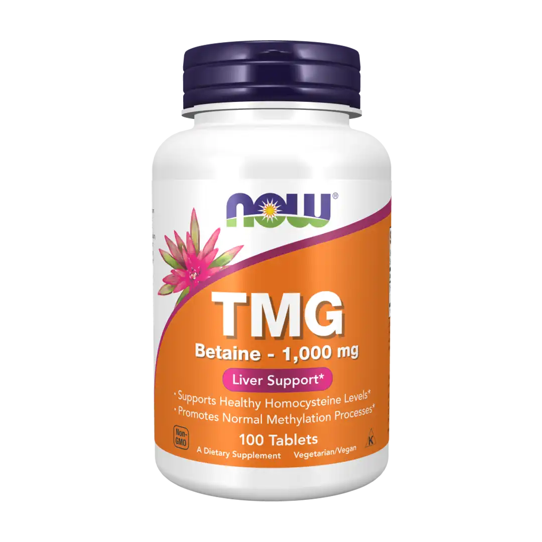 NOW Foods TMG Βetaine 1000mg Tablets, 100's