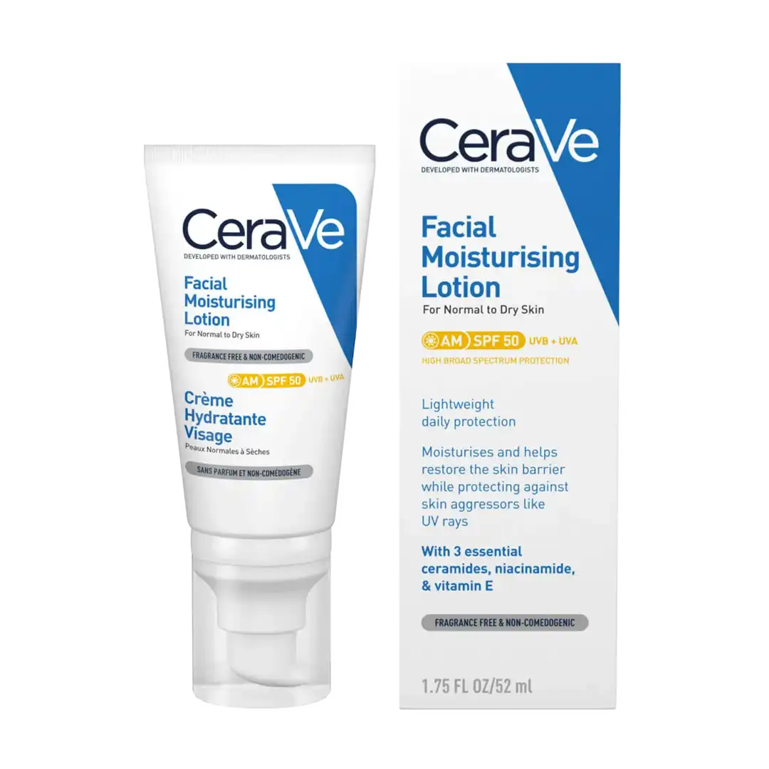 CeraVe Facial Moisturising Lotion SPF50, 52ml