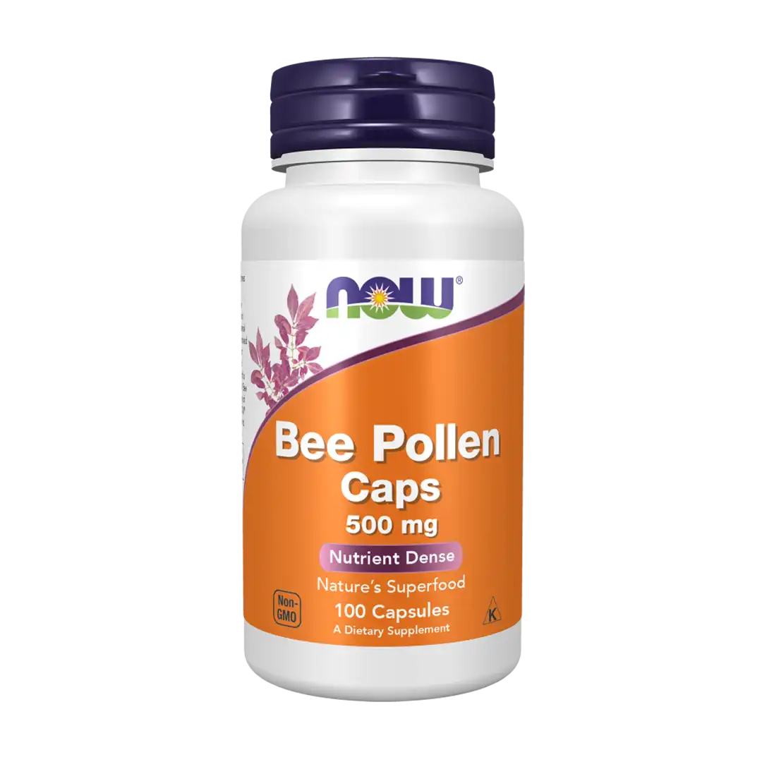 NOW Foods Bee Pollen 500mg Capsules, 100's