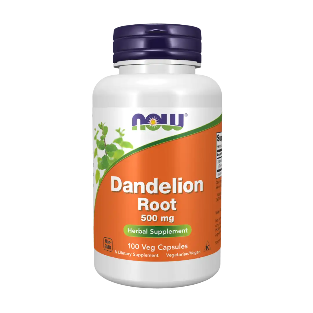 NOW Foods Dandelion Root 500mg Veg Capsules, 100's