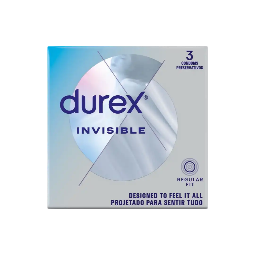 Durex Invisible Regular Fit Condoms, 3's