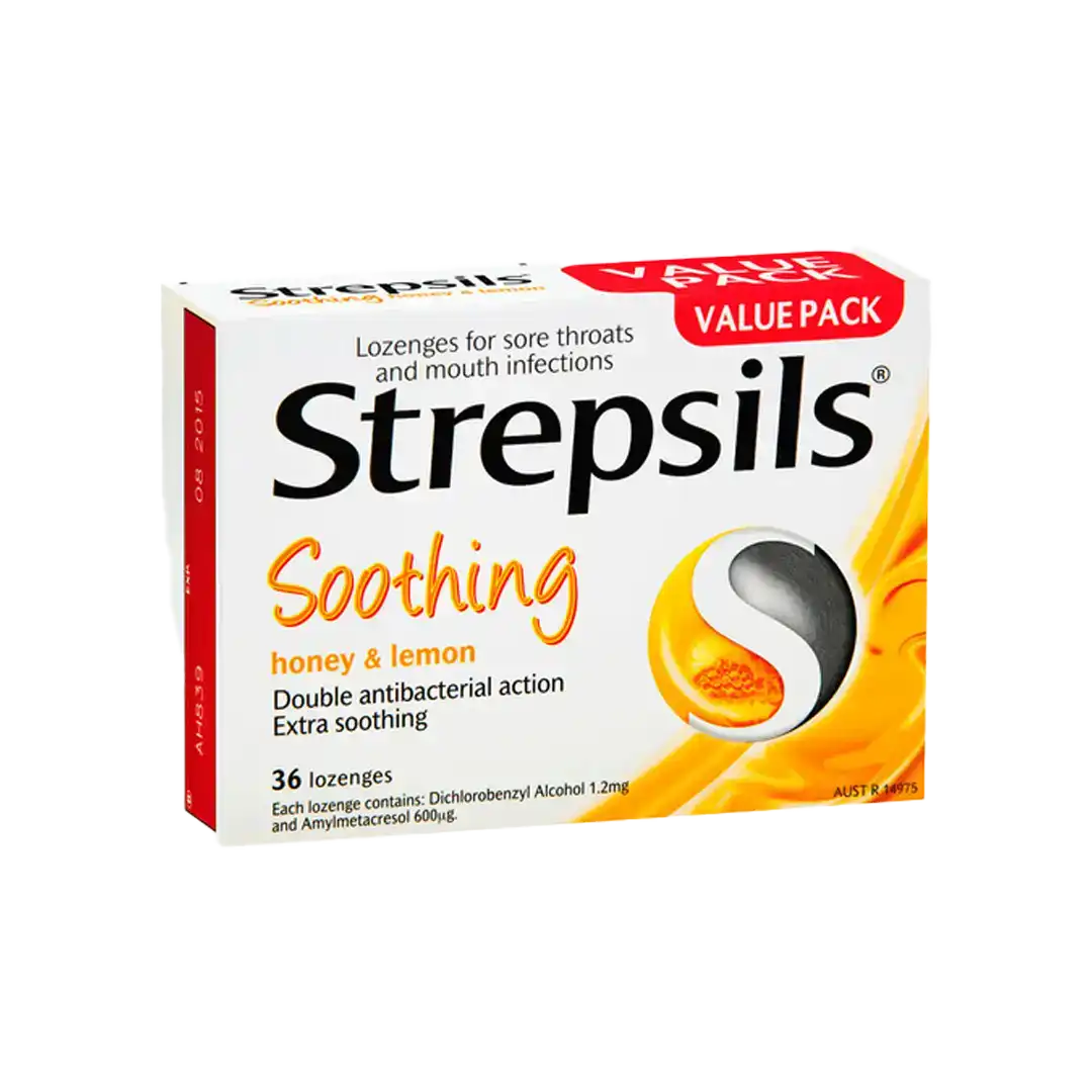 Strepsils Honey & Lemon Lozenges, 36's