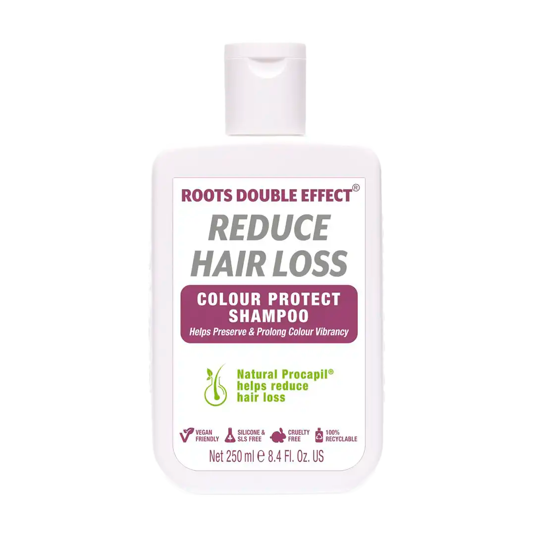 Roots Double Effect Reduce Hair Loss Colour Protect Shampoo, 250ml